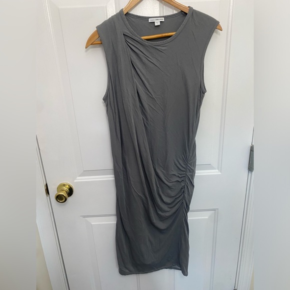 James Perse Dresses & Skirts - Women’s Standard James Perse Gray Draped Sleeveless Tank Dress Size Small
